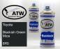 Preview: Toyota, Blackish Green Mica, 6R5: 400ml Sprühdose + 400ml Klarlack - Set, von ATW Autoteile West.